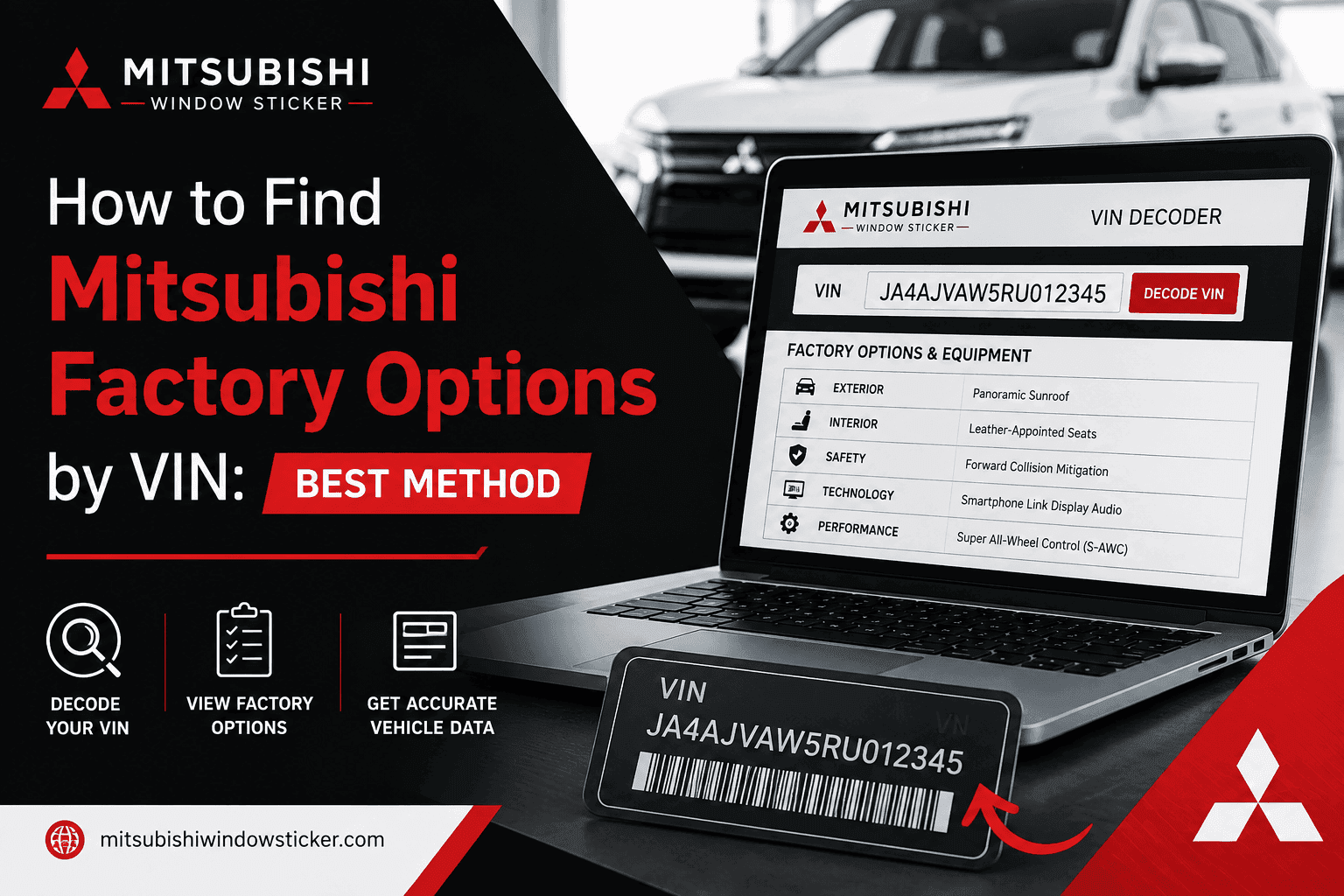 How to find Mitsubishi factory options